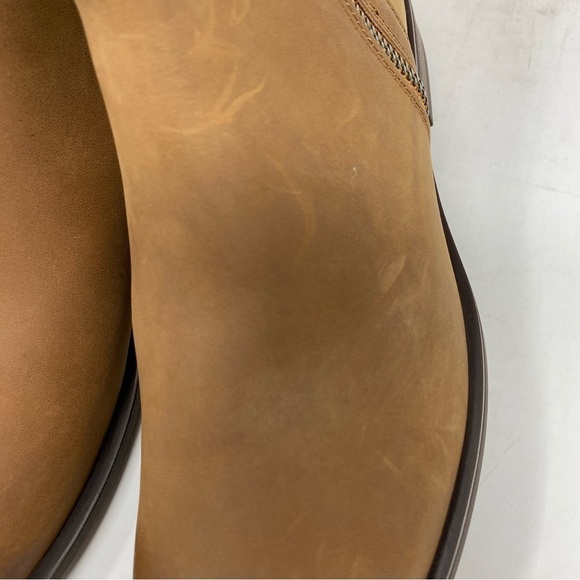 Clarks Memi Lo Dark Tan Leather Ankle Boots - Picture 5 of 8